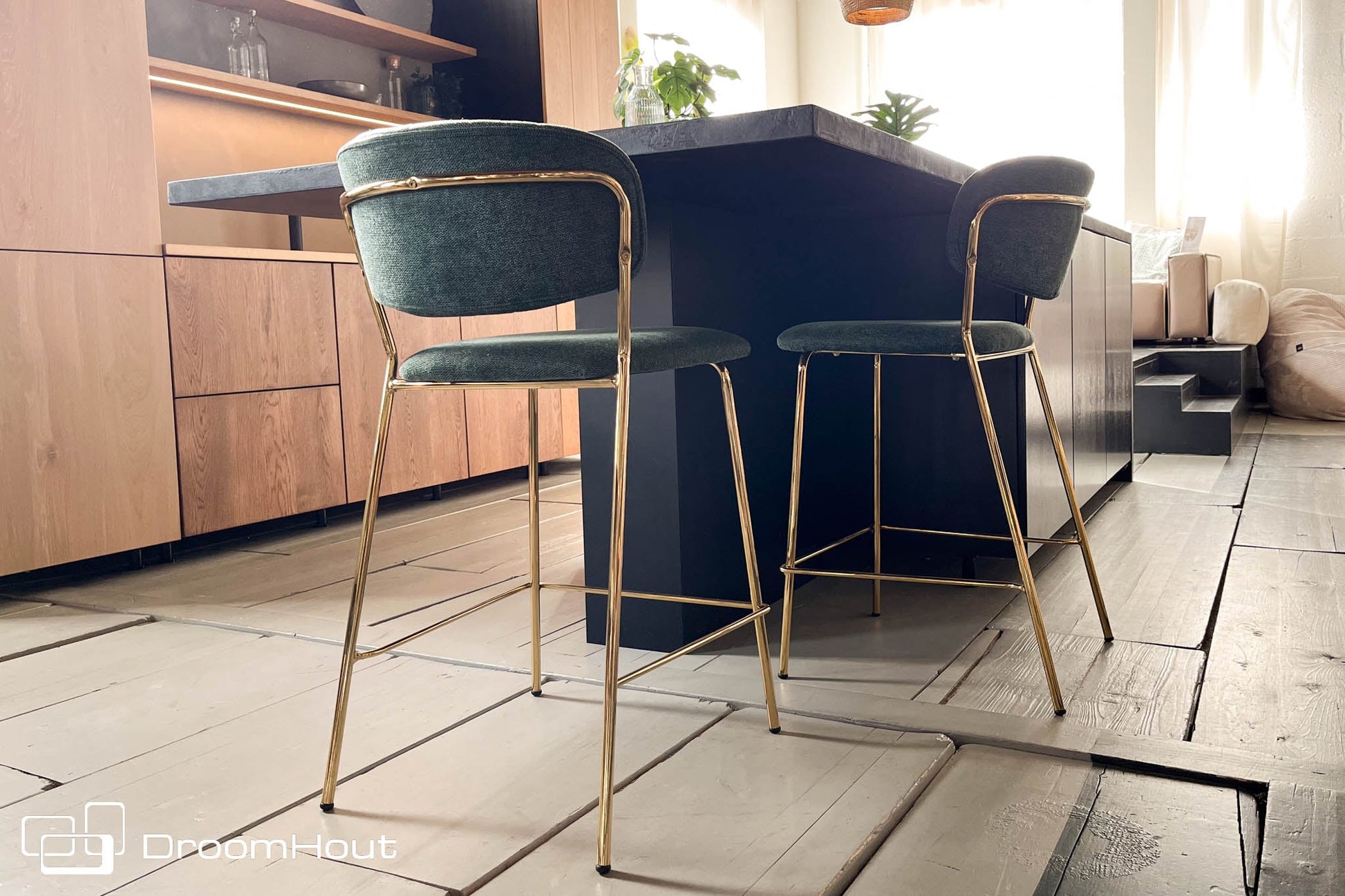 Barkruk Jolien Zuiver - set van 2 - groen Barkruk DroomHout