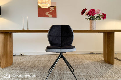 Stoel Mood 91 Met Afneembaar Kussen Mobitec HipHop Zilver Antraciet Stoel DroomHout