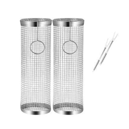 AVOID® - Grillmand BBQ - Set Van 2 - Verkrijgbaar in 2 Maten Grillmand Avoid