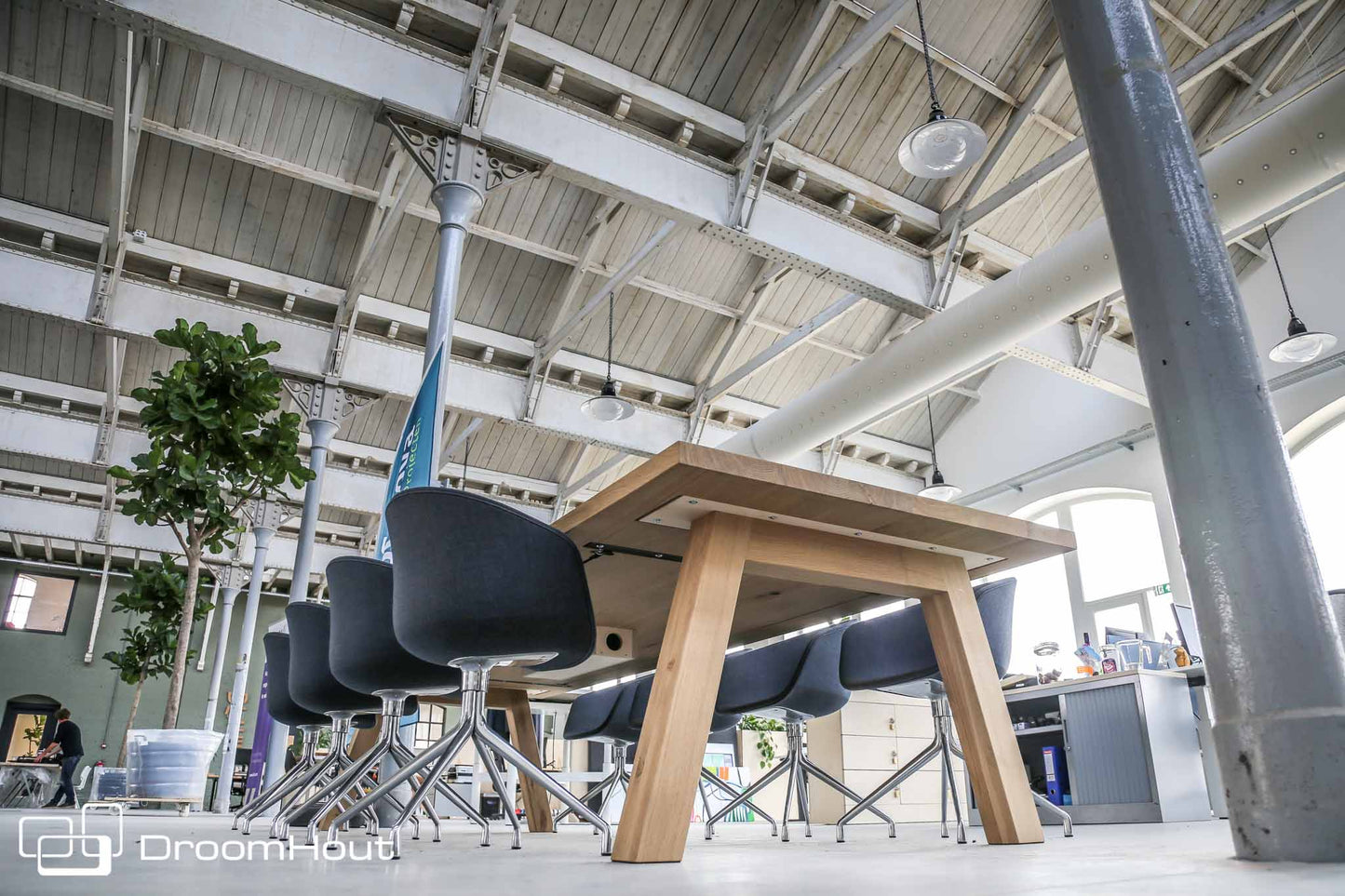 Vergadertafel eiken DroomHout Kopenhagen Vergadertafel DroomHout