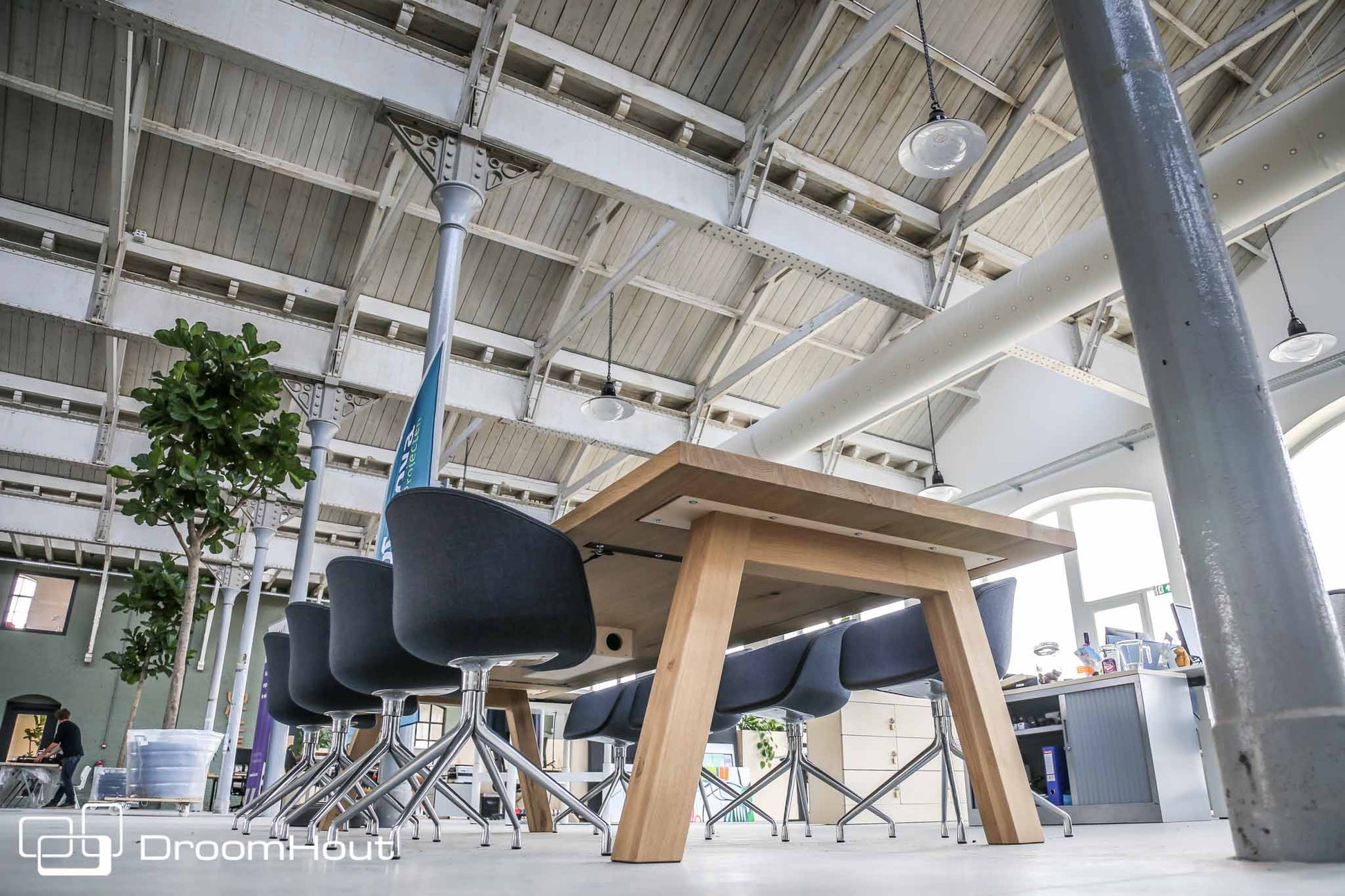 Vergadertafel eiken DroomHout Kopenhagen Vergadertafel DroomHout