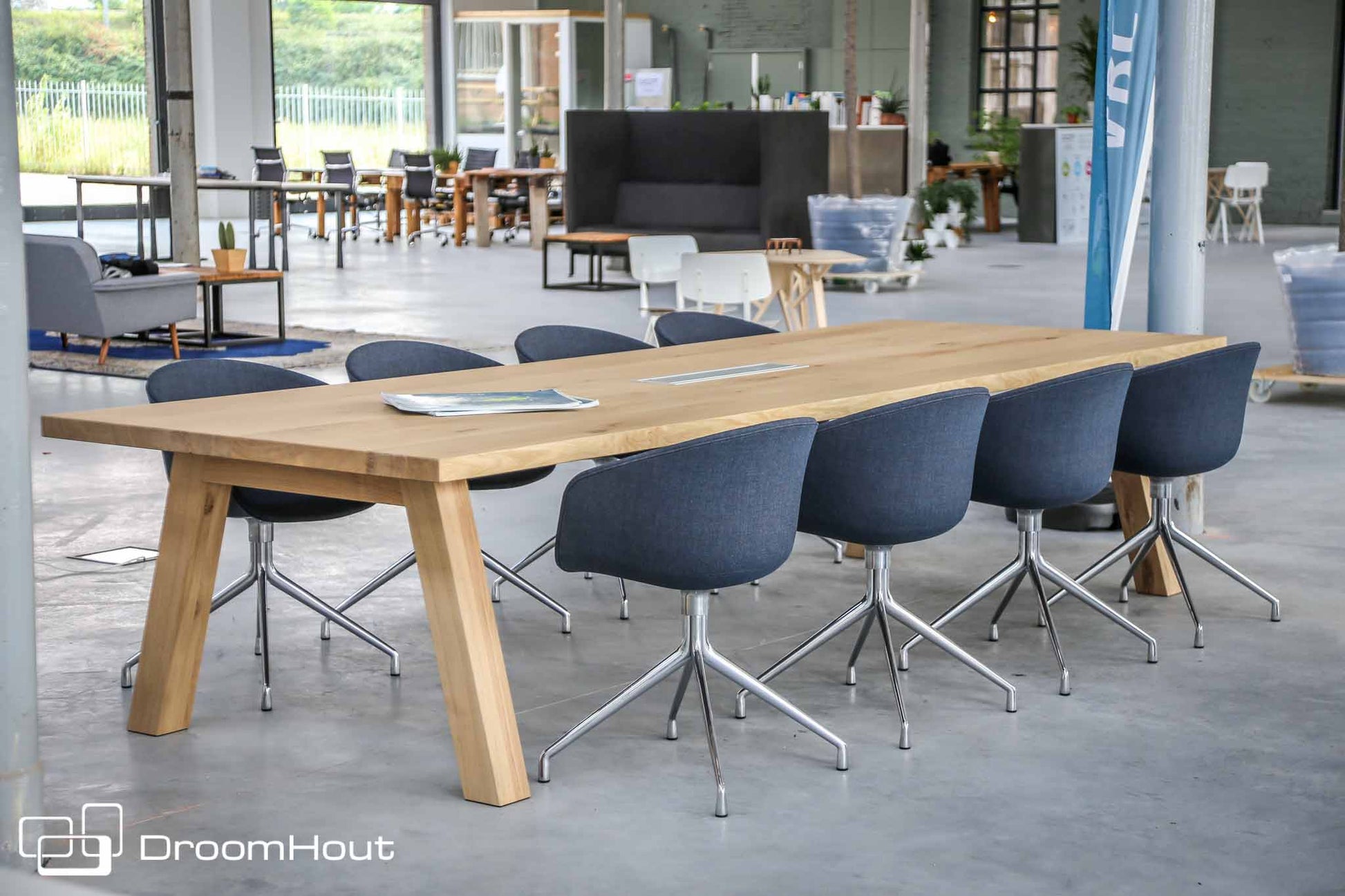 Vergadertafel eiken DroomHout Kopenhagen Vergadertafel DroomHout