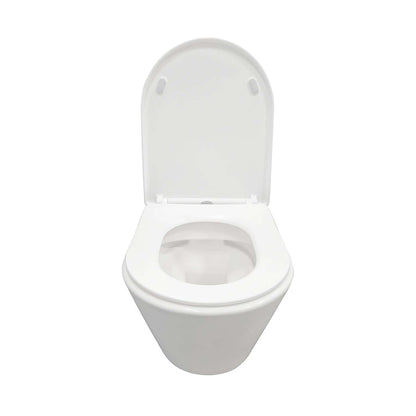 Vesta randloos wandtoilet met zitscherm Wit Wiesbaden