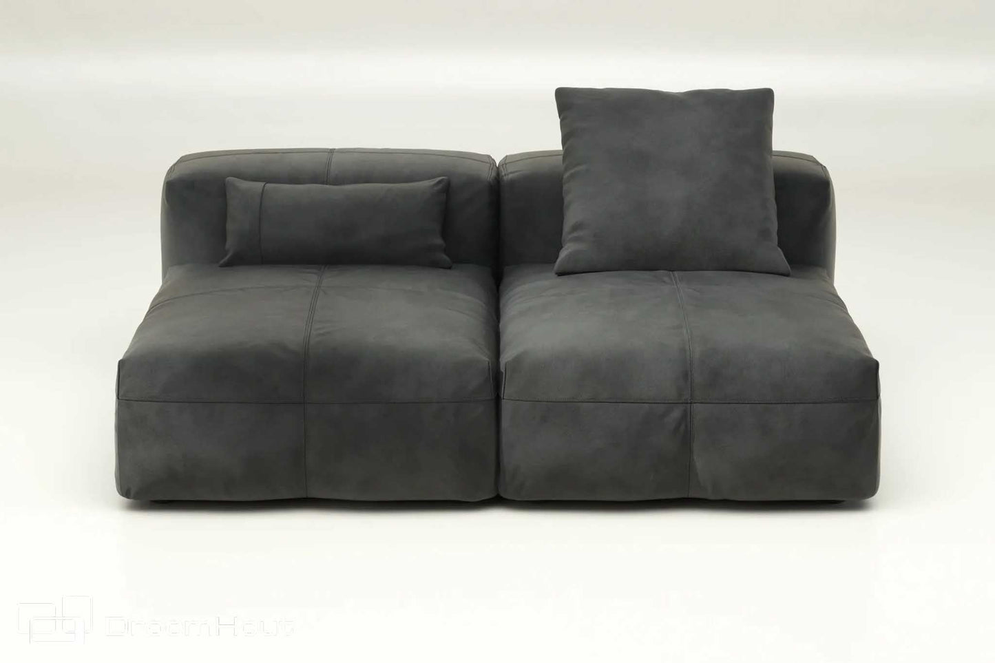 Vetsak sofa set 01 medium leather | dark grey leather | dark grey Sofa DroomHout