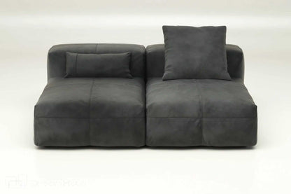 Vetsak sofa set 01 medium leather | dark grey leather | dark grey Sofa DroomHout