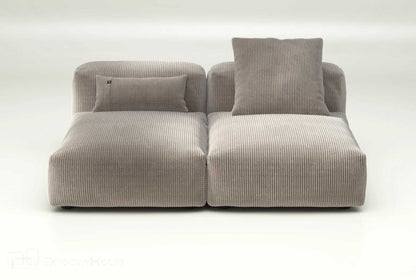 Vetsak sofa set 01 medium cord velours | platinum cord velours | platinum Sofa DroomHout