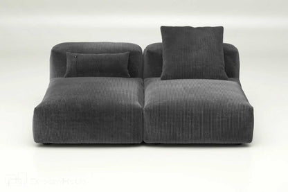 Vetsak sofa set 01 medium cord velours | dark grey cord velours | dark grey Sofa DroomHout