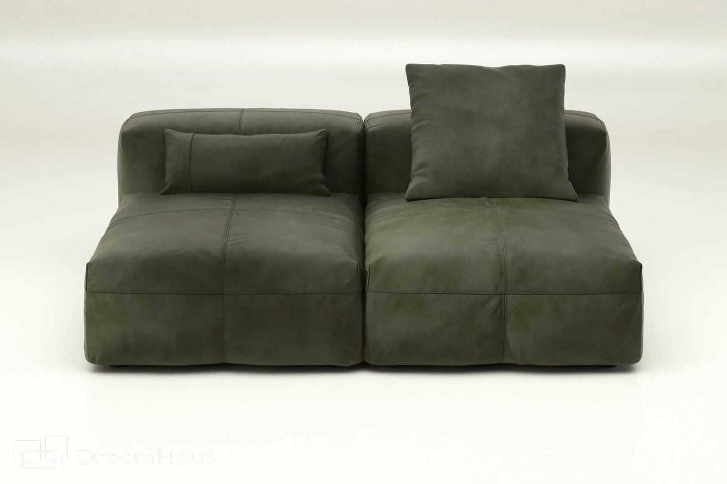 Vetsak sofa set 01 medium leather | olive leather | olive Sofa DroomHout