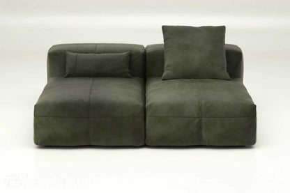 Vetsak sofa set 01 medium leather | olive leather | olive Sofa DroomHout