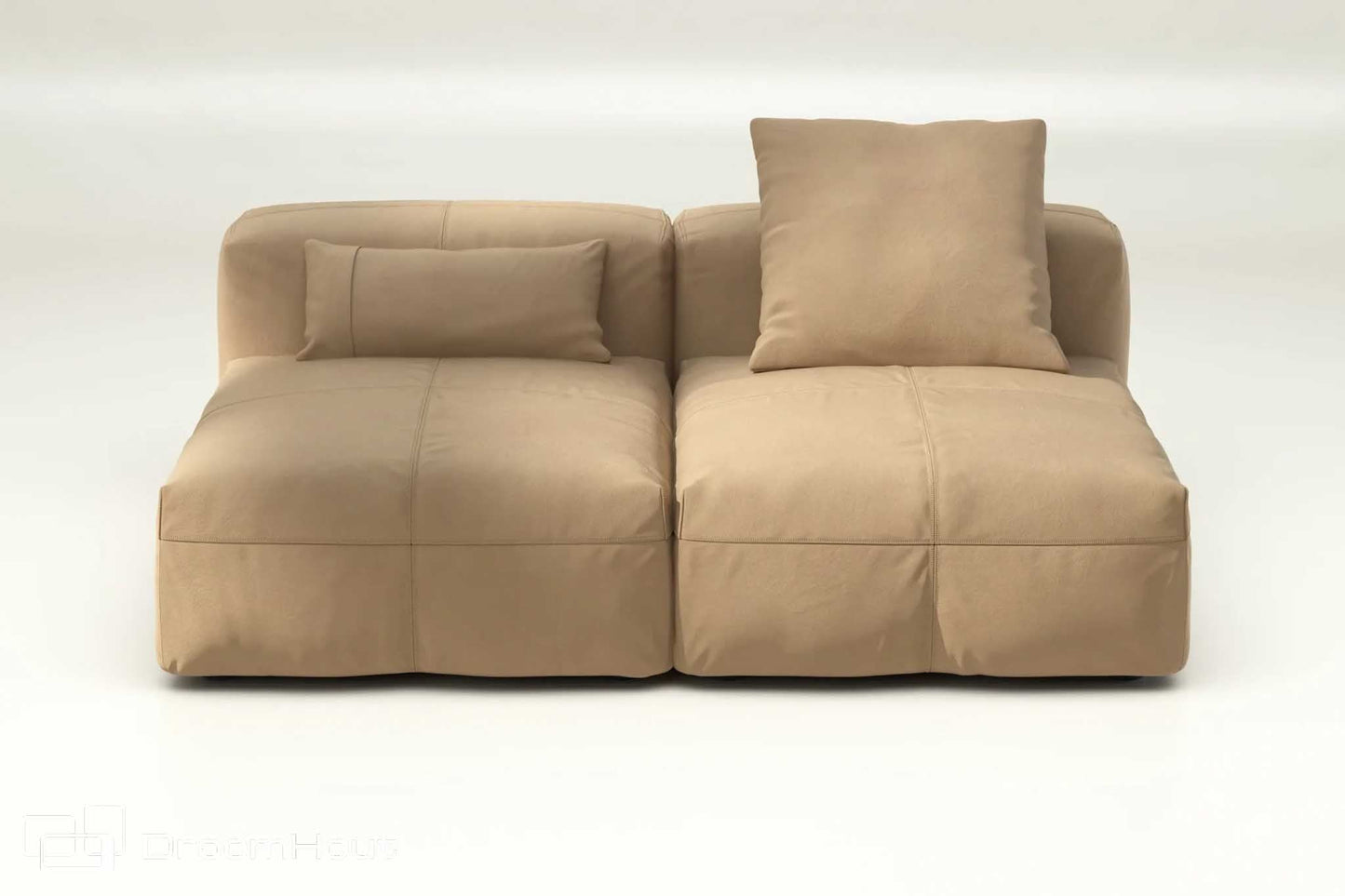 Vetsak sofa set 01 medium leather | beige leather | beige Sofa DroomHout