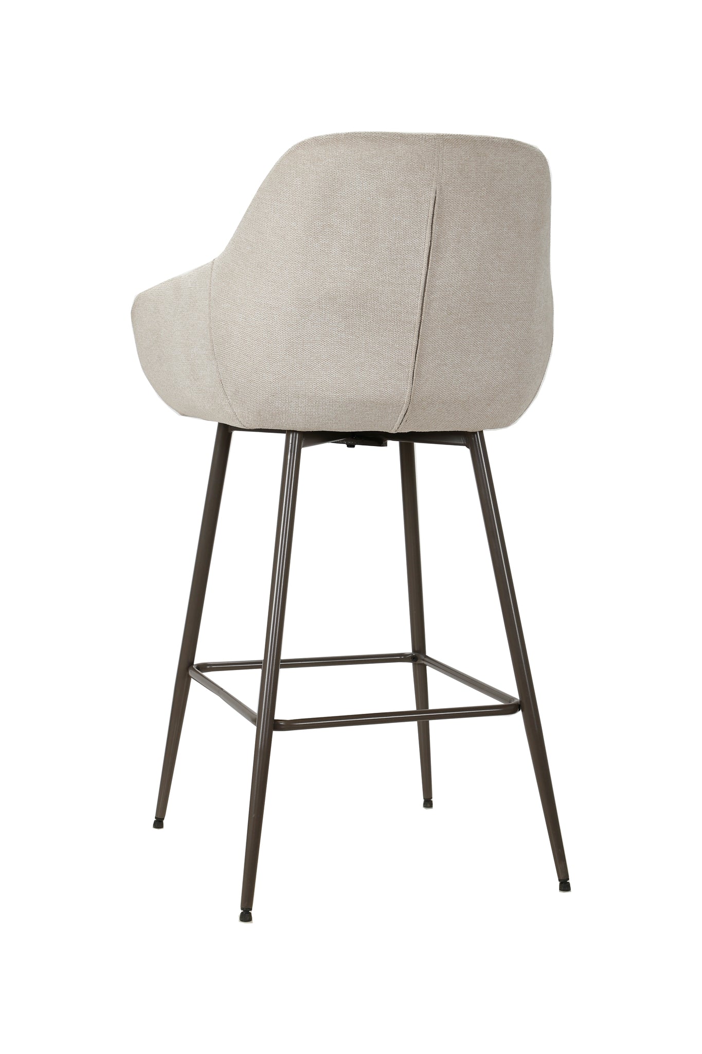 Hoge off-white barkruk met armleuning (set van 2) Droppery