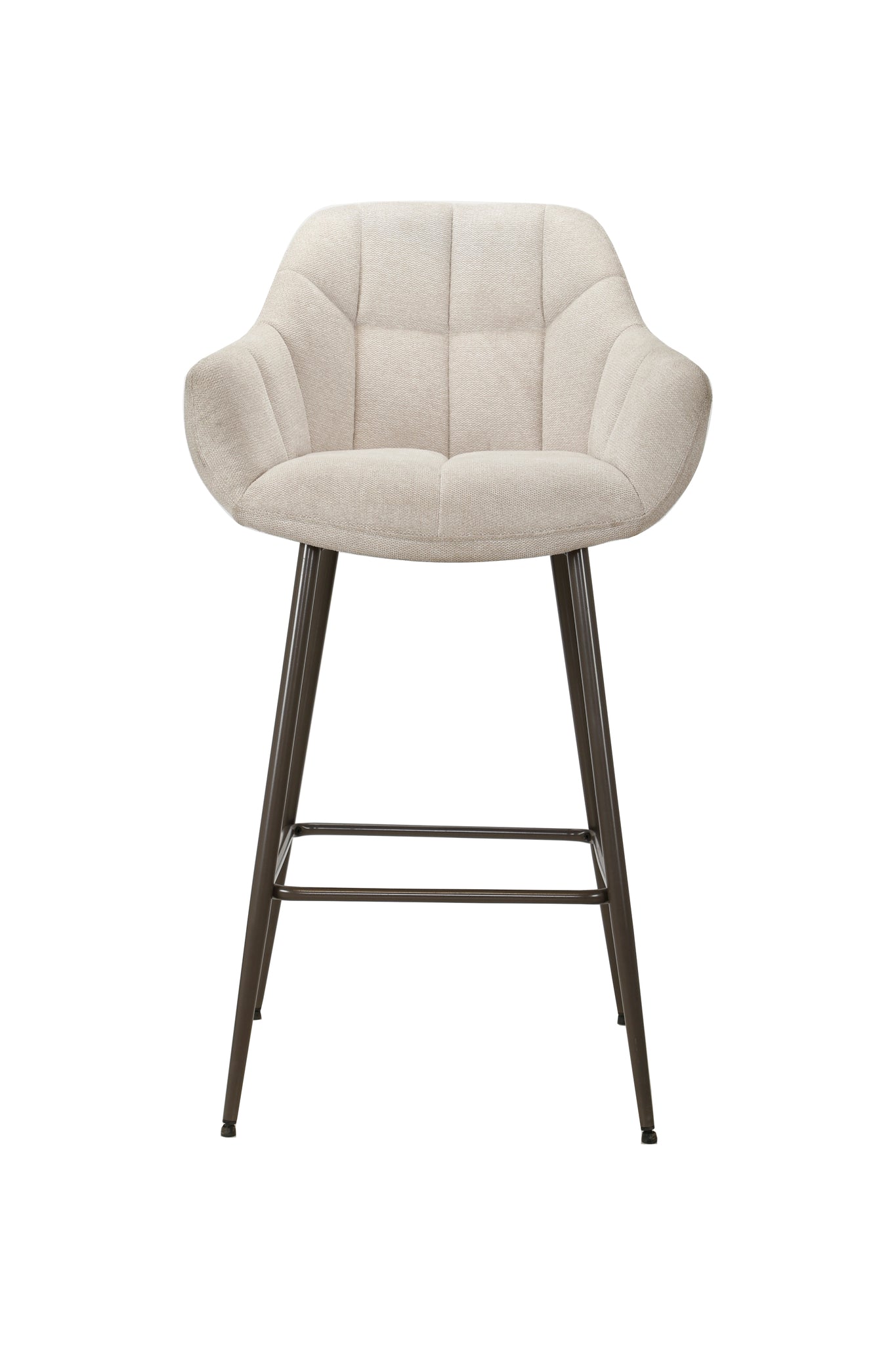 Hoge off-white barkruk met armleuning (set van 2) Droppery