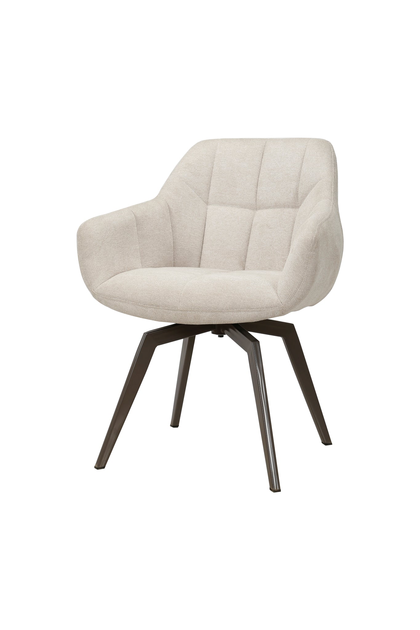 Eetkamerstoel offwhite met draaifunctie (set van 2) Droppery