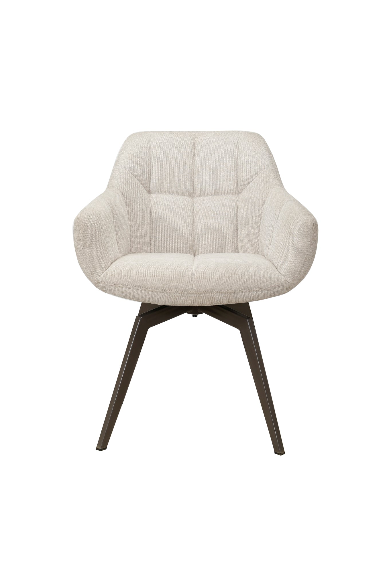 Eetkamerstoel offwhite met draaifunctie (set van 2) Droppery