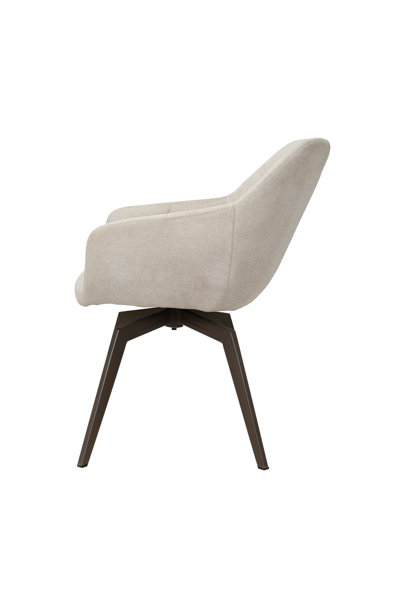 Eetkamerstoel offwhite met draaifunctie (set van 2) Droppery