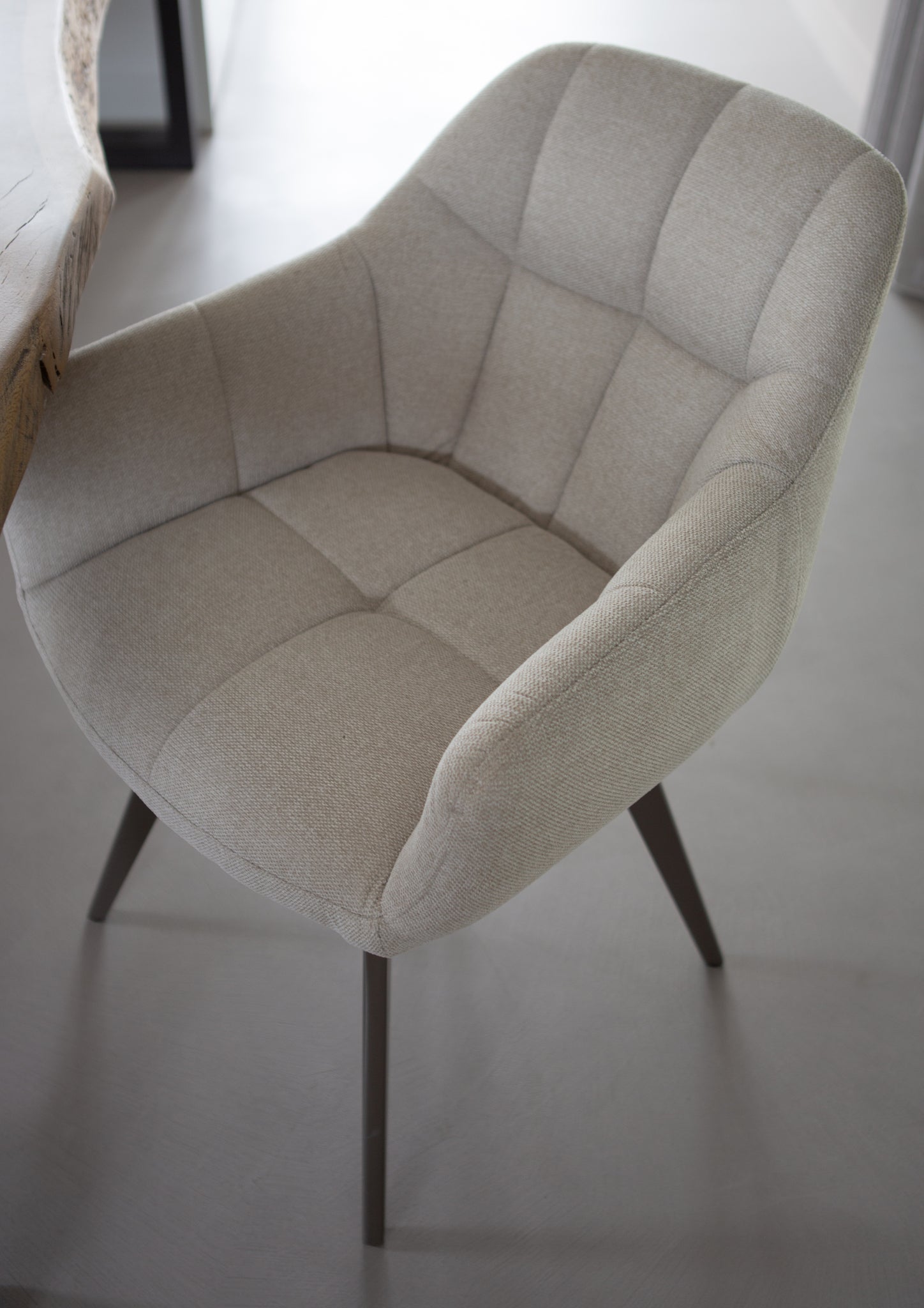 Eetkamerstoel offwhite met draaifunctie (set van 2) Droppery