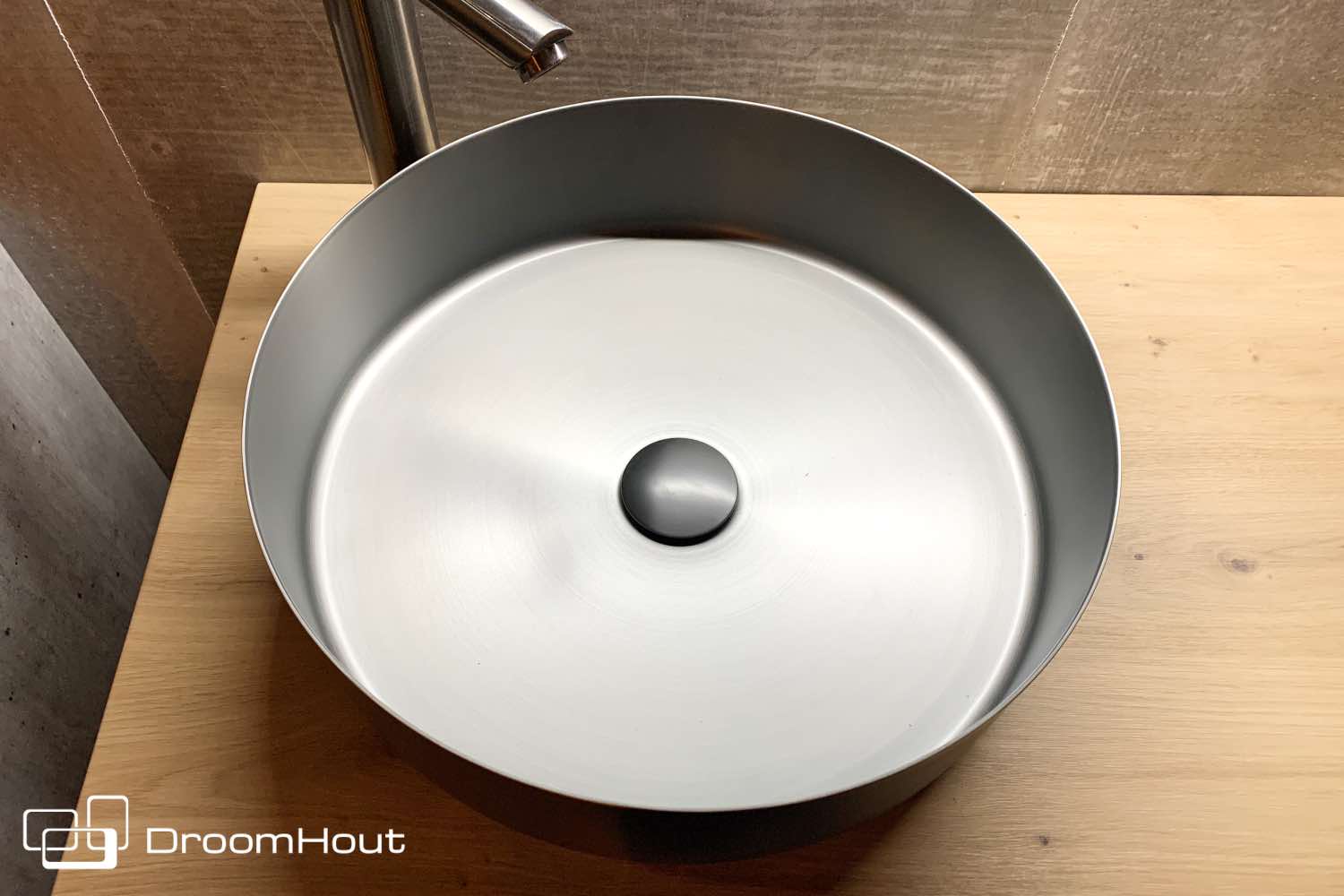 Waskom Deluxe Staal Voor Massief Eiken Badkamermeubel Badkamermeubel DroomHout