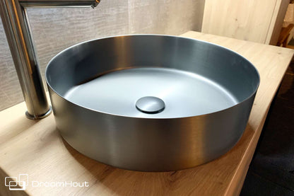 Waskom Deluxe Staal Voor Massief Eiken Badkamermeubel Badkamermeubel DroomHout