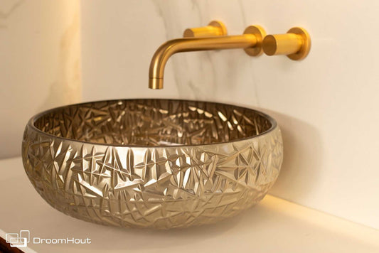 Waskom Luca Vetro Coffee Opzetwastafel Van Transparant Glas Badkamer DroomHout