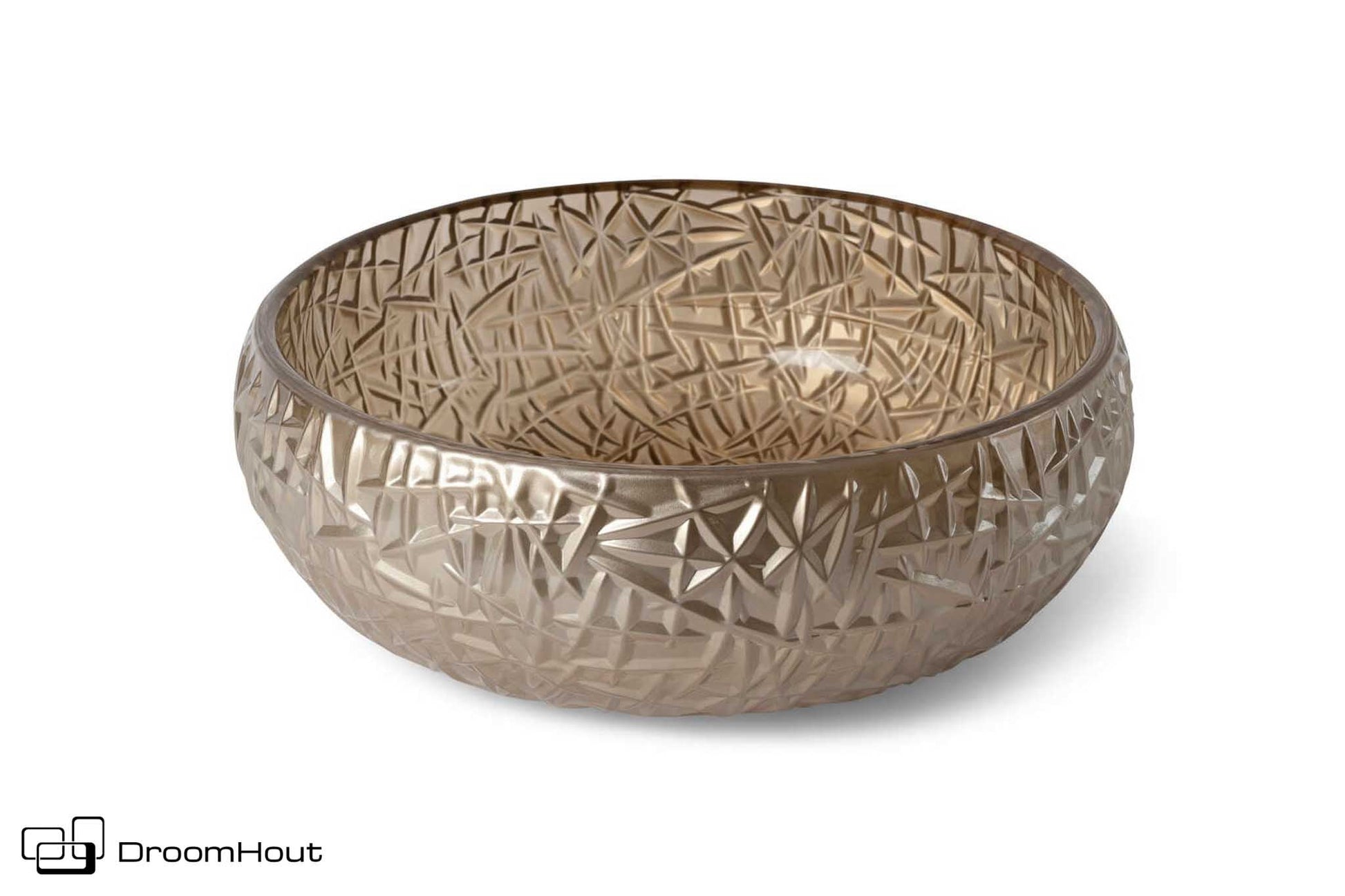 Waskom Luca Vetro Coffee Opzetwastafel Van Transparant Glas Badkamer DroomHout