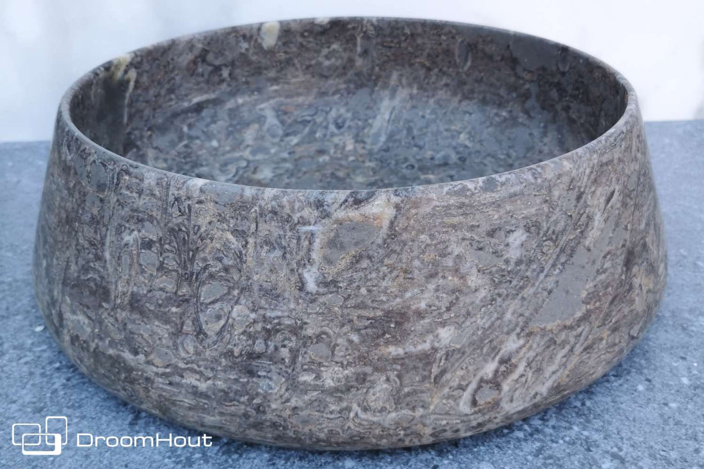 Waskom Marmo silver travertin silver travertin Badkamermeubel DroomHout