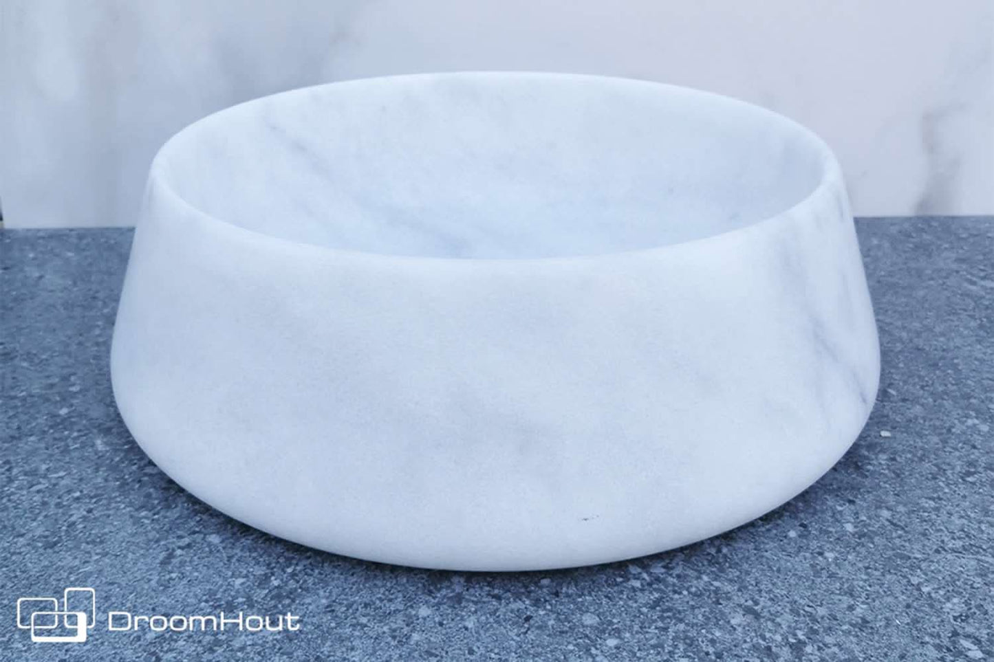 Waskom Marmo imperial white imperial white Badkamermeubel DroomHout