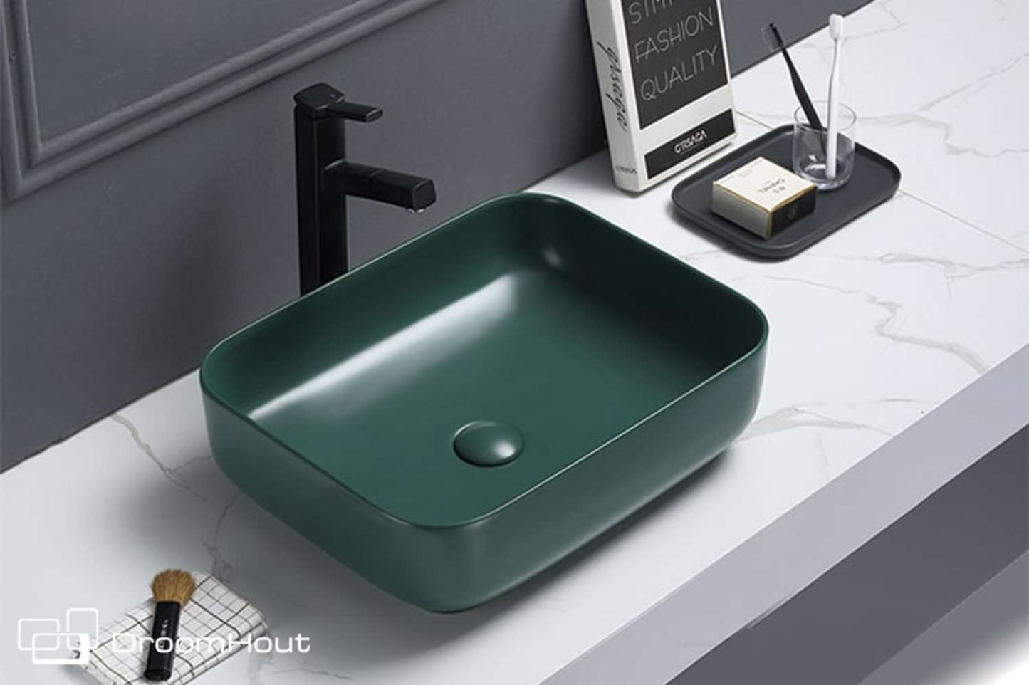 Waskom Minerva Color Line Beschikbaar In Zeven Kleuren jade groen mat jade groen mat Badkamermeubel DroomHout