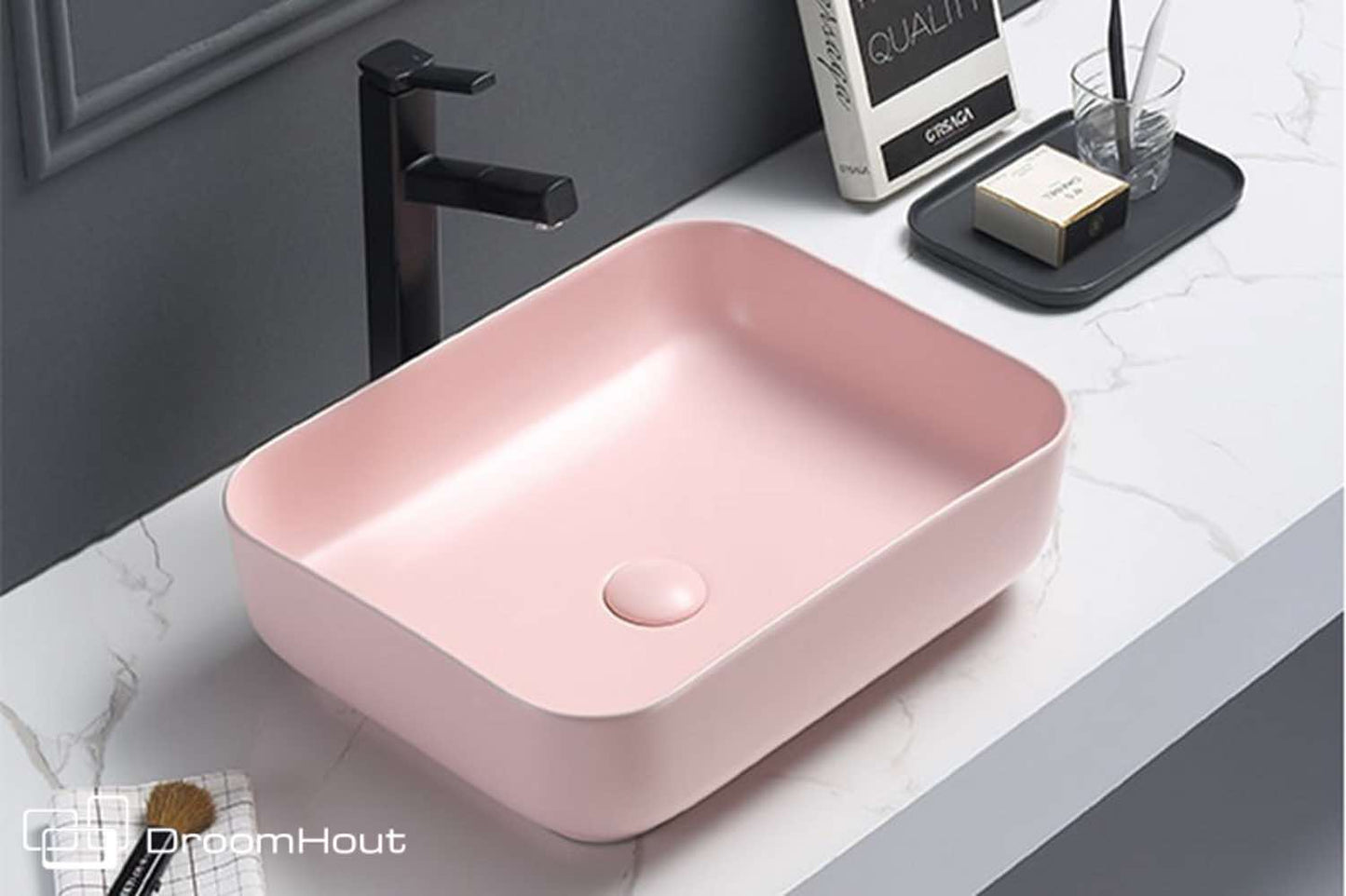 Waskom Minerva Color Line Beschikbaar In Zeven Kleuren pastel roze mat pastel roze mat Badkamermeubel DroomHout