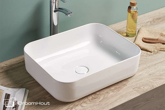 Waskom Minerva Color Line Beschikbaar In Zeven Kleuren wit glans wit glans Badkamermeubel DroomHout
