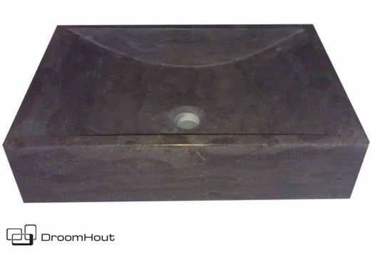 Waskom Nature Box Van Donker Natuursteen 50x35x12 Cm Badkamermeubel DroomHout