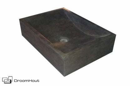 Waskom Nature Box Van Donker Natuursteen 50x35x12 Cm Badkamermeubel DroomHout