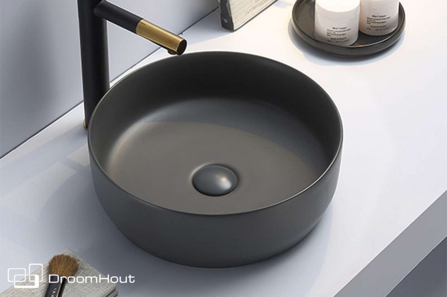 Waskom Victoria Color Line antraciet mat antraciet mat badkamermeubel DroomHout