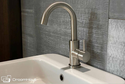 Wastafelmengkraan gun metal DroomHout