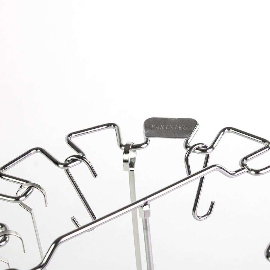 BBQ-accessoire tandoorrek met 6 haken en spiezen Yakiniku