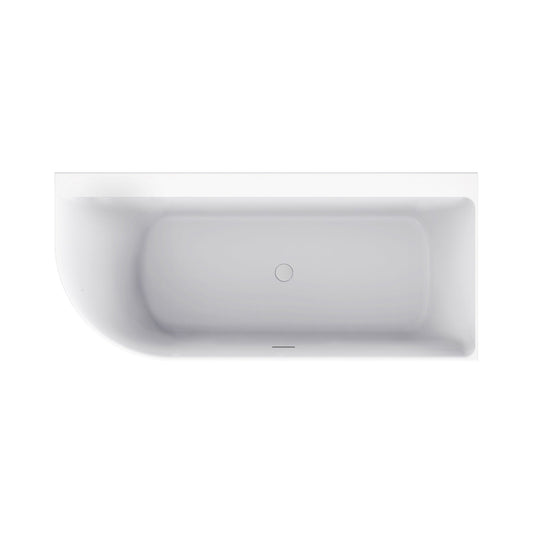 Zenn Hoekbad Wiesbaden 180x80 cm met Afvoer Wit Bad Sanitairluxe
