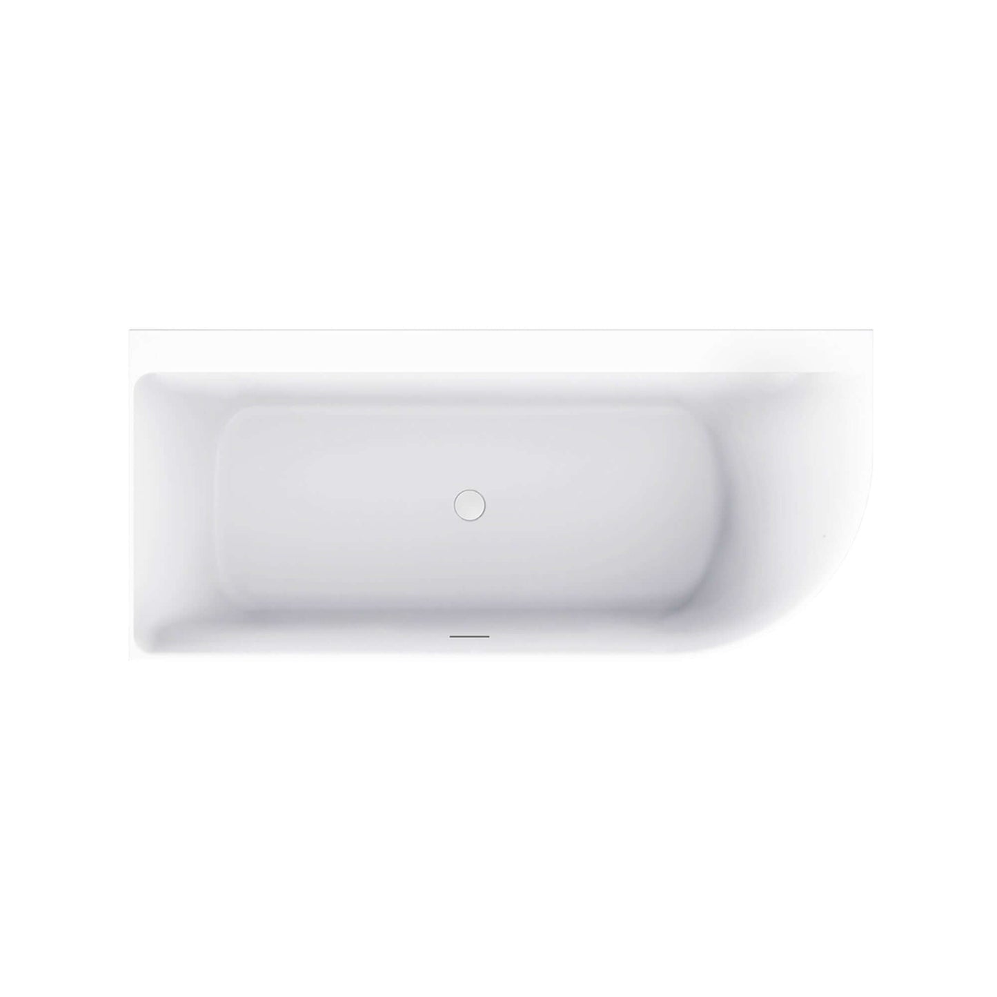 Zenn Hoekbad Wiesbaden Links 180X80 Cm met Afvoer in Wit Bad Sanitairluxe