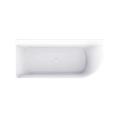 Zenn Hoekbad Wiesbaden Links 180X80 Cm met Afvoer in Wit Bad Sanitairluxe