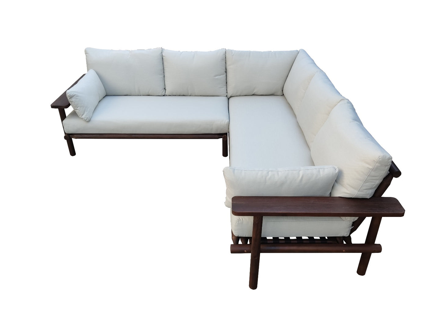 Droppery Laruna Lounge Hoek Set - 2 stuks - Hout Acacia Vintage Donker Teak Look -