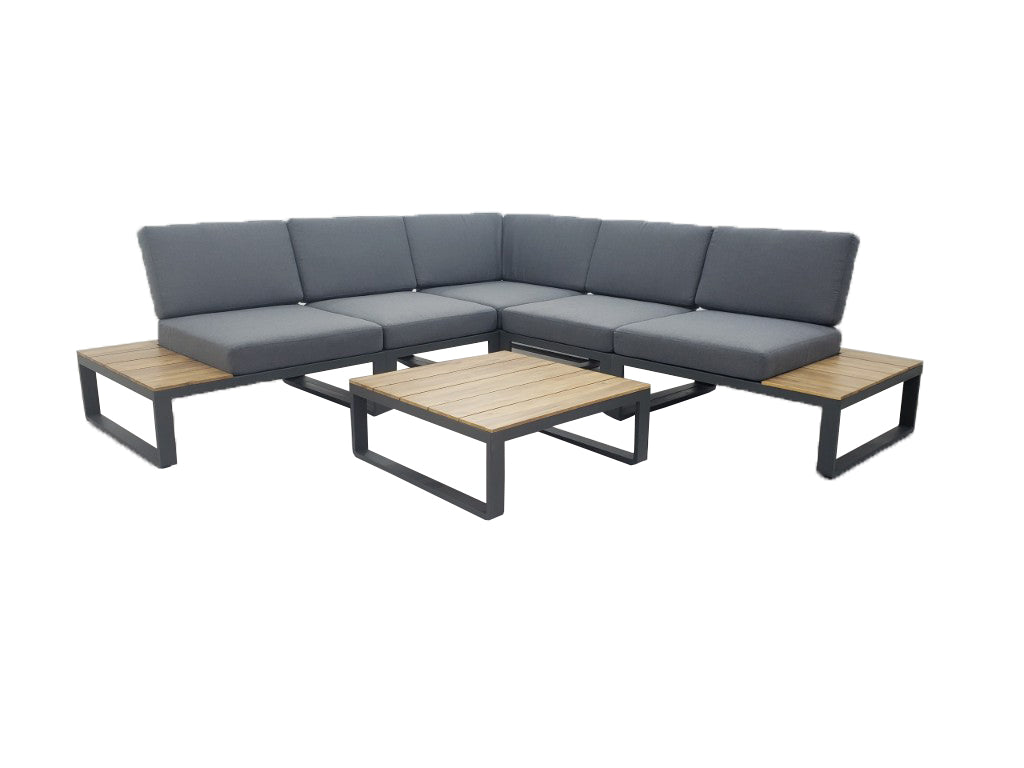Droppery Albufeira Modulaire Lounge Hoek Set - Alu Antraciet -