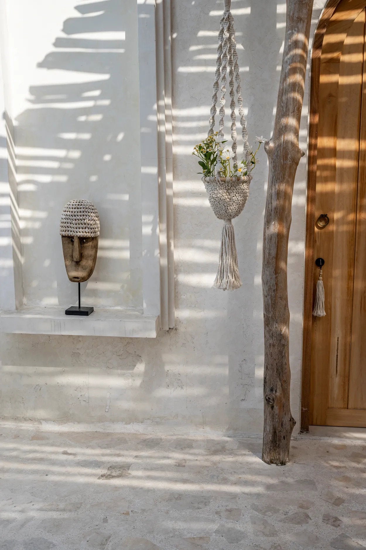 boho beeld op stand buiten design