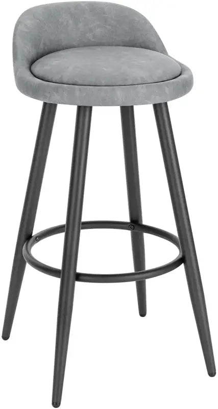 BukkitBow - Barkruk - Fluweel of Lederen - Metalen Poten - Stabiel en Duurzaam - 120 kg Draagvermogen