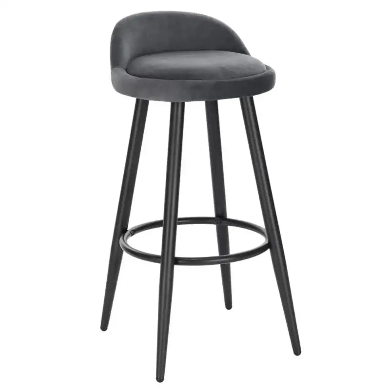 BukkitBow - Barkruk - Fluweel of Lederen - Metalen Poten - Stabiel en Duurzaam - 120 kg Draagvermogen