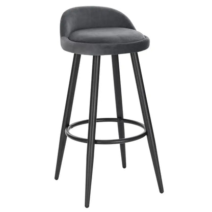 BukkitBow - Barkruk - Fluweel of Lederen - Metalen Poten - Stabiel en Duurzaam - 120 kg Draagvermogen