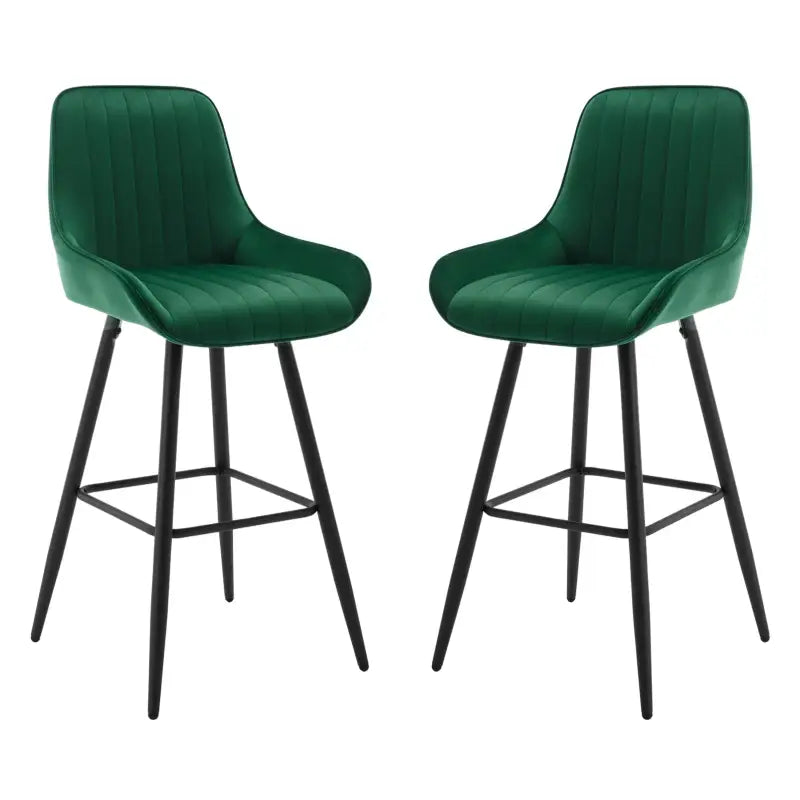 BukkitBow - Barkrukken met Rugleuning en Voetensteun - Bistro/Restaurant Look - Set 2 Stuks