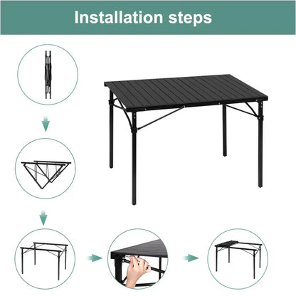 Opvouwbare Campingtafel - Aluminium en Polypropyleen - Lichtgewicht - 60 kg Draagvermogen