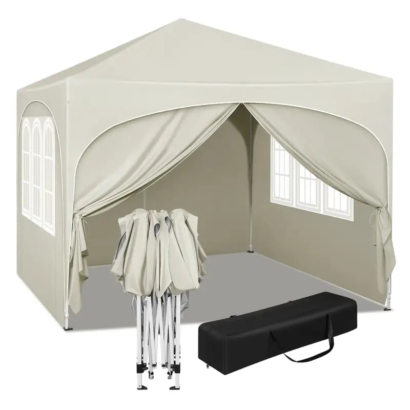 Partytent met Zijwanden en Ronde Rand – Opvouwbare Tent – Waterdicht en Weersbestendig – Tuinpaviljoen - 300 x 300 cm