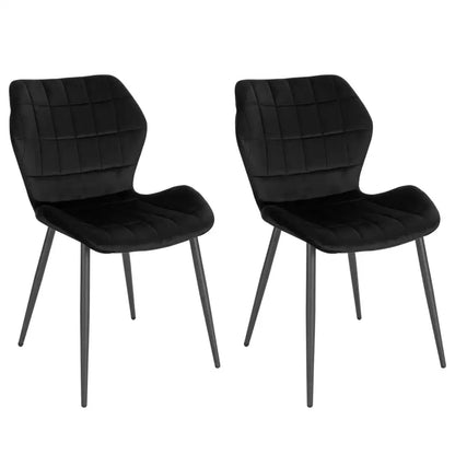 BukkitBow - Comfortabele Eetkamerstoelen - Faux Leer of Fluweel - Stabiel Metaal - Ergonomisch Ontwerp - Zithoogte: 45CM