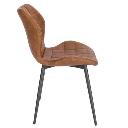 BukkitBow - Comfortabele Eetkamerstoelen - Faux Leer of Fluweel - Stabiel Metaal - Ergonomisch Ontwerp - Zithoogte: 45CM