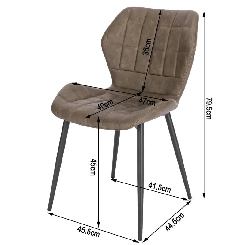 BukkitBow - Comfortabele Eetkamerstoelen - Faux Leer of Fluweel - Stabiel Metaal - Ergonomisch Ontwerp - Zithoogte: 45CM