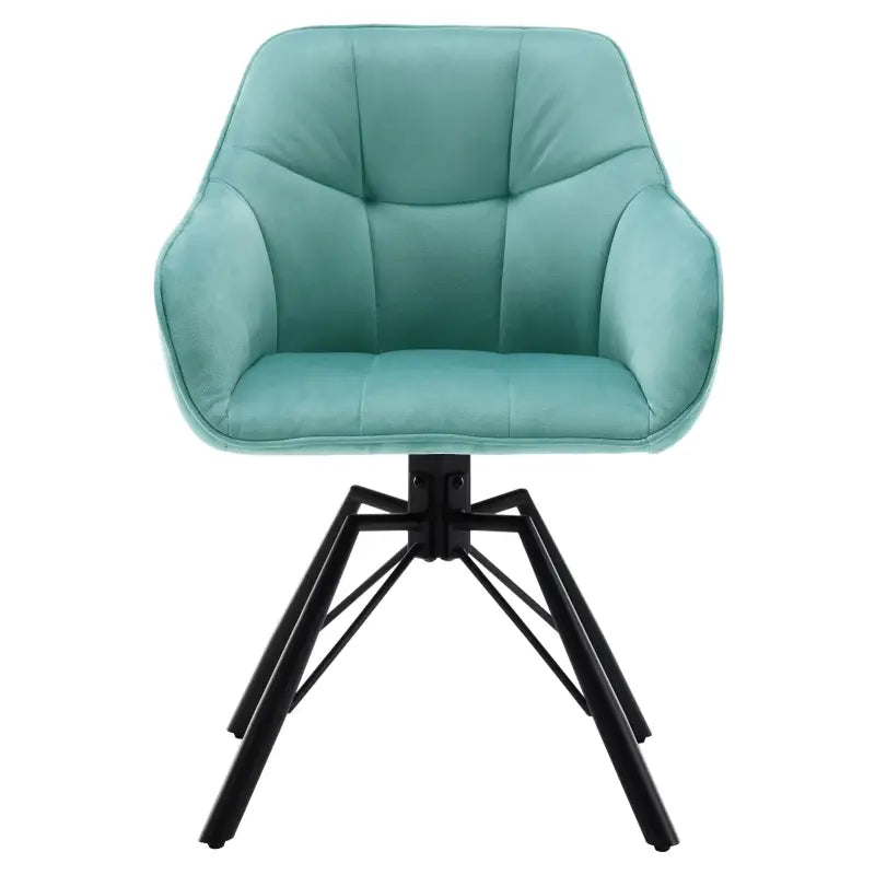 BukkitBow - Eetkamerstoel / Keukenstoel - Dik gevoerde Lederen/Fluwelen Stoel - 360 Graden Draaibaar - Zithoogte 48CM Turkoois (Fluweel) Turkoois (Fluweel) Eetkamerstoel BukkitBow